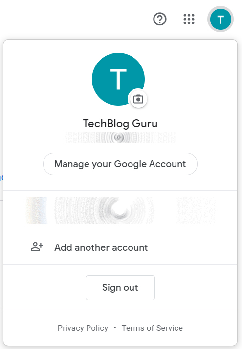 Manage google account image 