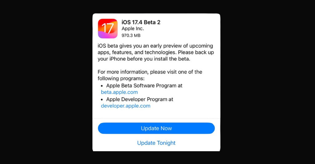 iOS 17.4 Beta 2