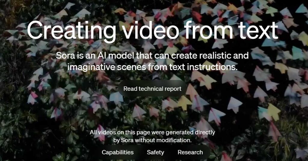 OpenAI's Sora Text-to-Video AI