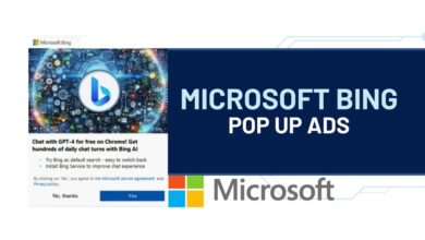 Microsoft's Bing Pop Up Ads