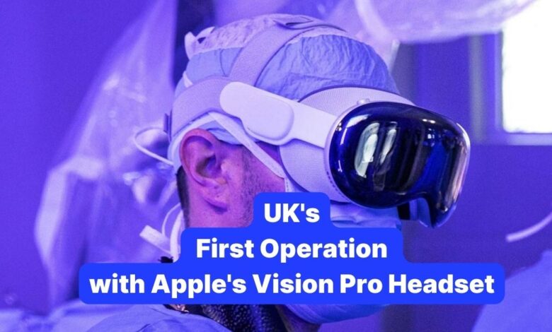 First Operation with Apple's Vision Pro Headset